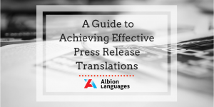 press release translations